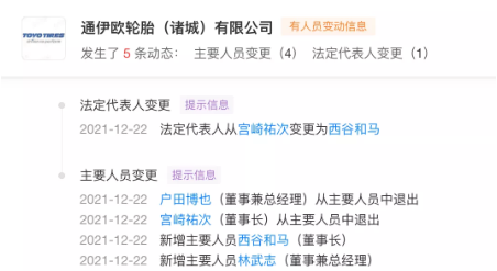 董事兼總經理由戶田博也變更為林武志。 董事兼總經理由戶田博也變更為林武志。