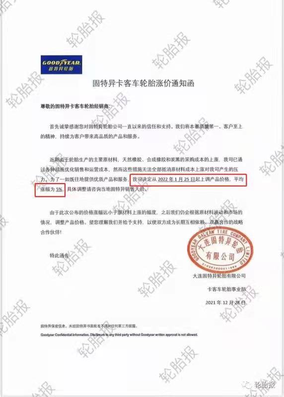 固特異輪胎價格|固特異輪胎漲不停 節前還要漲