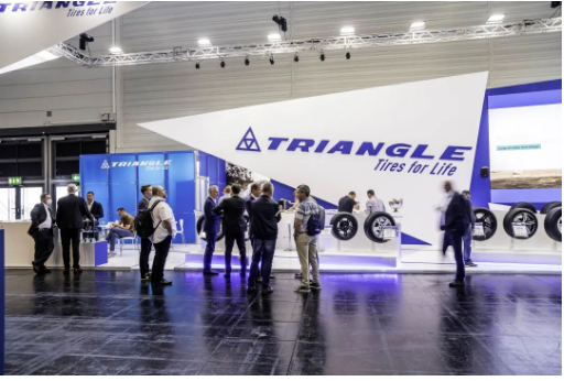 三角輪胎在展會上推出的乘用車胎、商用車胎、工程車胎等眾多明星產品，備受關注。