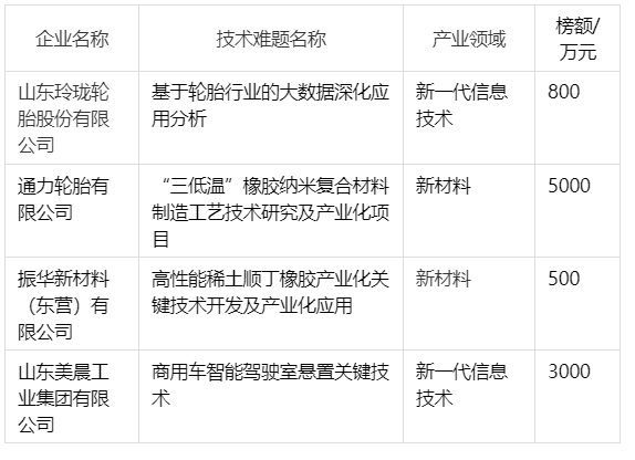 輪胎項(xiàng)目攻關(guān)，5000萬元邀您揭榜！