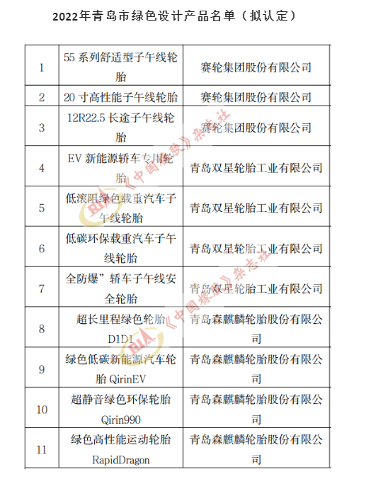 賽輪、雙星、森麒麟……11款輪胎上榜