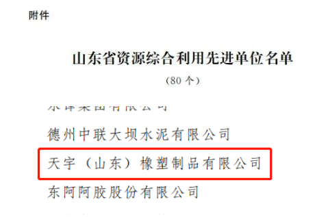 天宇(山東)橡塑制品有限公司位列其中。 天宇(山東)橡塑制品有限公司位列其中。