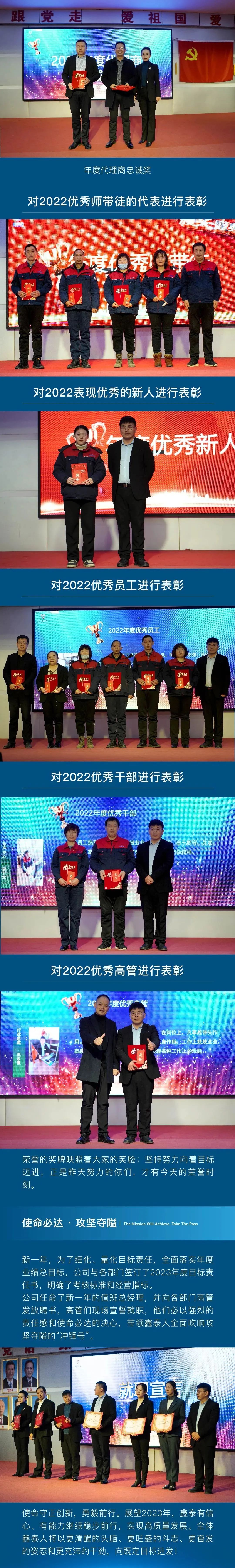 鑫泰電纜2022年總結表彰暨2023年戰略啟動大會圓滿舉行