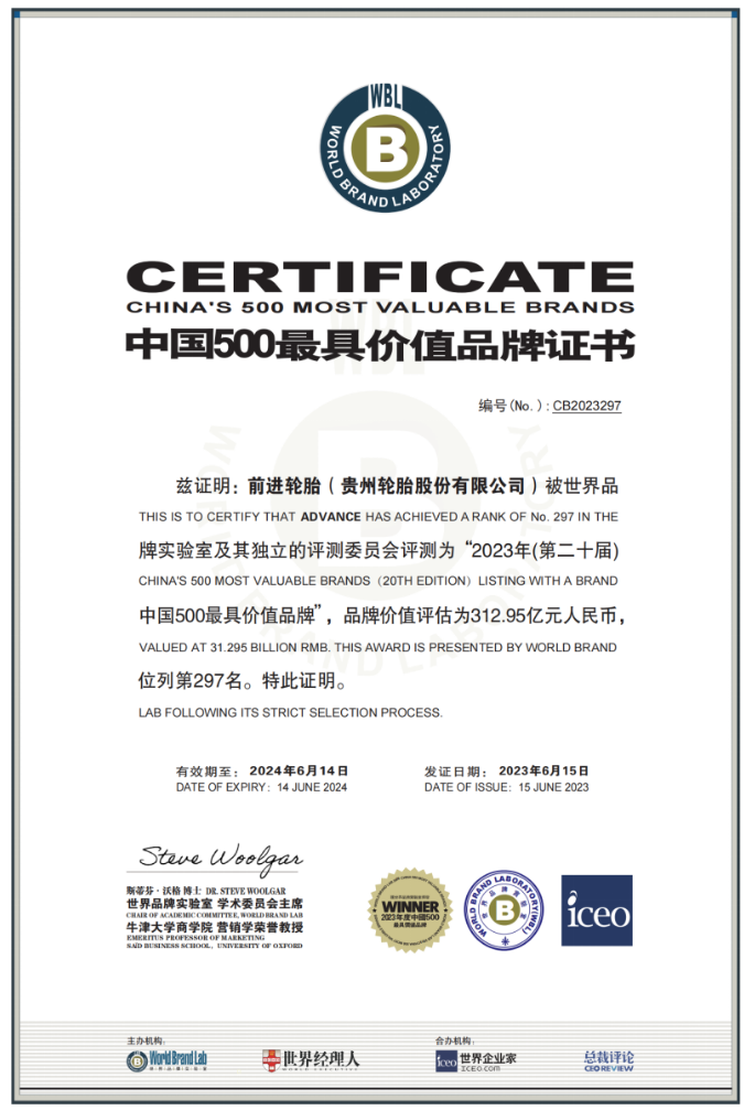 貴州輪胎以“創(chuàng)造價值，回饋社會”為使命，將繼續(xù)致力于培育品牌和產(chǎn)品的宣傳與服務體系，提升公司及產(chǎn)品的市場形象和核心競爭力，為用戶創(chuàng)造更大的價值。憑借多年的努力，貴州輪胎已經(jīng)開發(fā)出一系列國內(nèi)獨有的技術和產(chǎn)品，如高端載重無內(nèi)胎輪胎、綠色節(jié)油安全型寬基無內(nèi)胎輪胎、高性能農(nóng)業(yè)子午線輪胎、沙地浮力胎、輕軌列車輪胎、剛性自卸車輪胎等，這些產(chǎn)品在國內(nèi)外市場上獲得了廣泛認可。