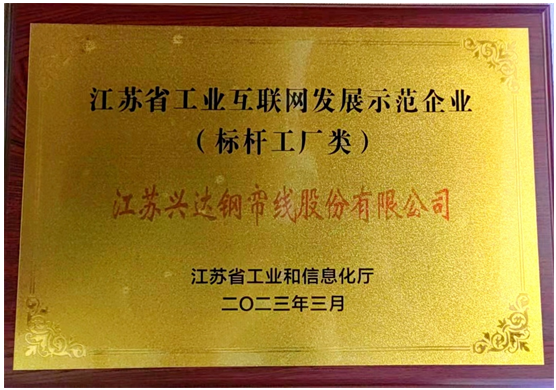 江蘇興達榮獲“2023年度江蘇省工業(yè)互聯(lián)網(wǎng)標(biāo)桿工廠”稱號，為該公司的數(shù)字化轉(zhuǎn)型之路奠定了堅實基礎(chǔ)。未來，江蘇興達表示將進一步整合先進技術(shù)，推動行業(yè)智能化生產(chǎn)水平的提升，為橡膠行業(yè)的智能制造和綠色制造作出更大貢獻。