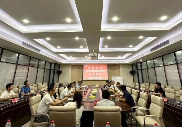  最后，考察團一行前往上海浦東電線電纜集團總部，參觀了上海電線電纜博物館。陳建義，集團副總裁及博物館館長，詳細介紹了集團的經營發展情況和系列產品。雙方就數字化生產、智能制造、成本控制、市場布局等方面展開了友好互動交流。