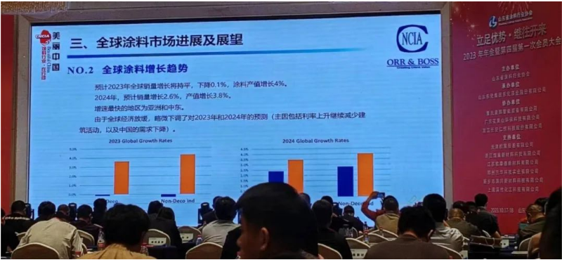 在技術交流環節中，各企業代表分享了各自領域的最新技術和經驗，涉及了自動化生產、水性工業涂料、環保產品等多個方面。會場內外還舉辦了小型展覽，展示了新型涂料、原材料、生產設備等，吸引了與會代表的關注。