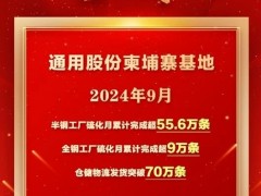 通用股份柬埔寨基地9月產量再創新高