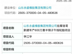 永盛橡膠計(jì)劃摩洛哥建廠！